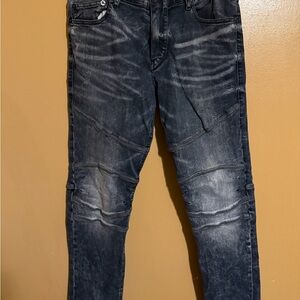 True Religion blue stretch moto jeans, Size 32